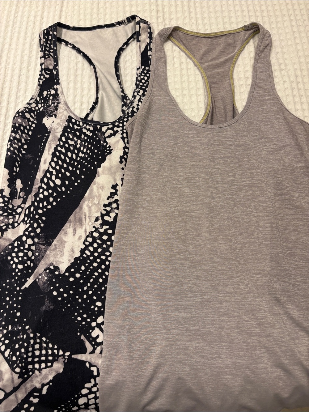 lululemon athletica Racerback Tank Duo - Heather Gray & Black/White Print
